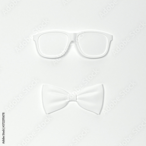 Glasses with a bow tie