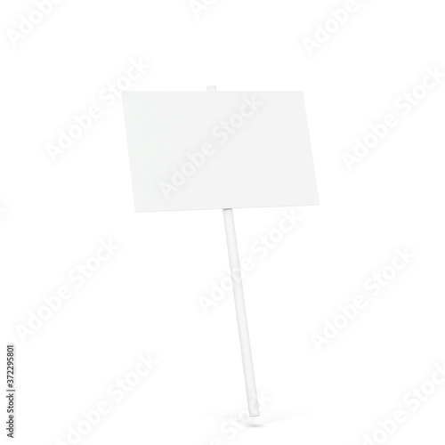 Blank white placard mockup