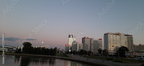 Fototapeta Naklejka Na Ścianę i Meble -  Minsk downtown views in the evening