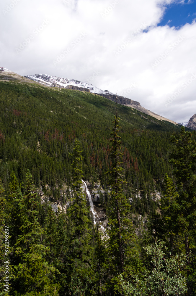 A Grand Mountain View with Bridal Veil Falls