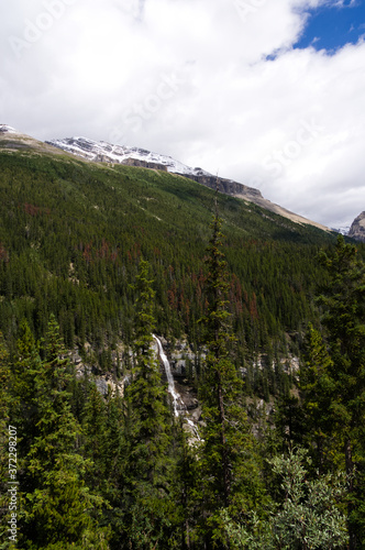 A Grand Mountain View with Bridal Veil Falls