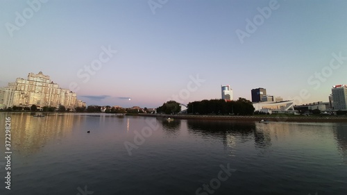 Minsk downtown views in the evening