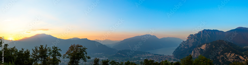 Panorama View from 724m over Lago di Garda
