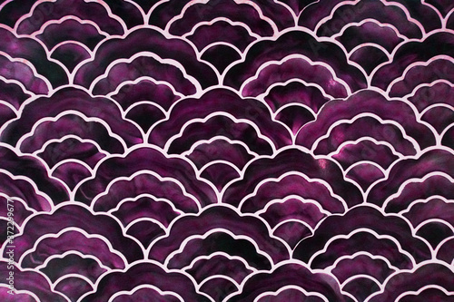 background of japanese style wave pattern texture. 