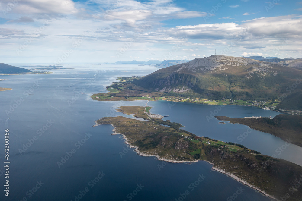 Aerial view of fjords in Norway Aerial view of fjords in Norway