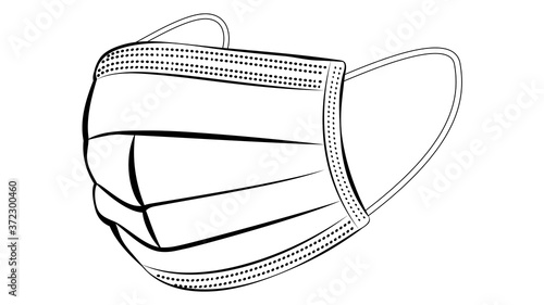 Disposable mask illustration