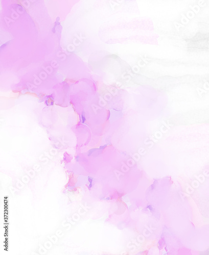 Watercolor abstract painting with pastel colors. Soft color painted illustration of calming composition for poster, wall art, banner, card, book cover or packaging. Modern brush strokes painting.