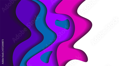 Background, Wallpaper. Wavy, Wave, Liquid, Fluid, Paper Cut. Colorful Design Abstract Modern Minimalist. Vector EPS10