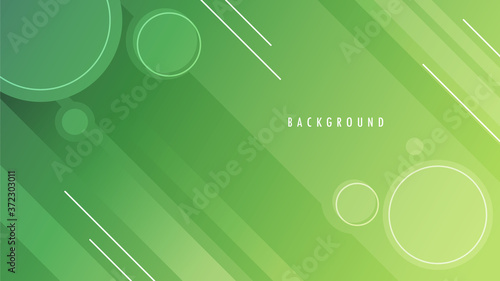 Background, Wallpaper Template. Green Eco, Yellow Gradient Color. Abstract Modern Minimal Geometric Line Strip, Circle Dot Shape. Design Graphic Vector EPS10