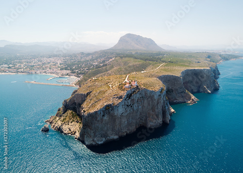 Aerial view coastal town of Javea. Spain