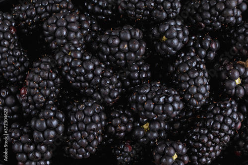 Fresh ripe blackberries. Blackberry background