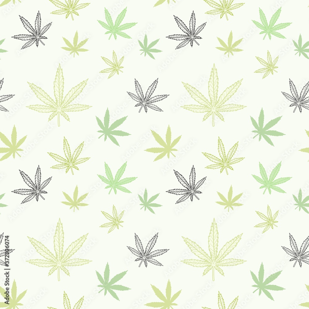 Hemp vector pattern Hemp vector pattern