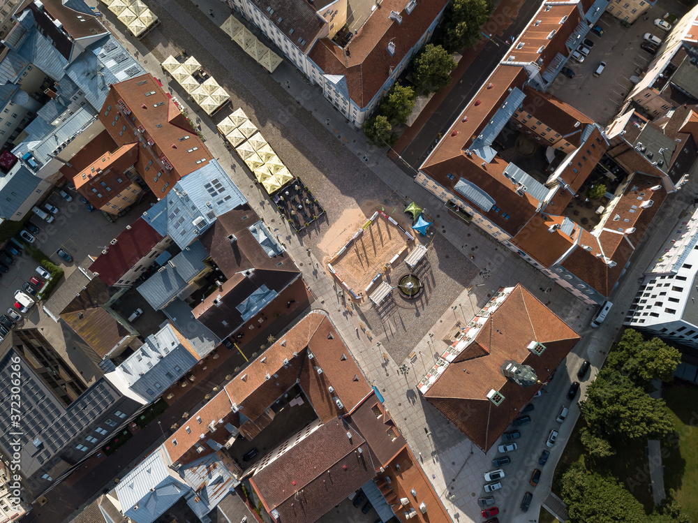 Photo from above. Tartu Estonia. The old town of Tartu (Estonia’s second largest city) on top of a summer day, Photo from above. Tartu Estonia. The old town of Tartu (Estonia’s second largest city) on top of a summer day,