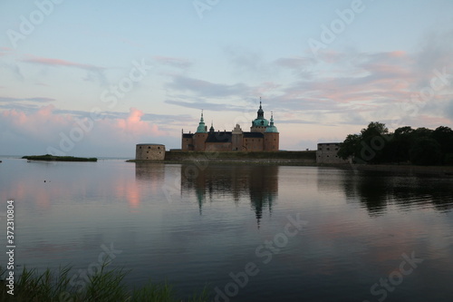 Dusk at Kalmar Castle in the city of Kalmar, Sweden photo