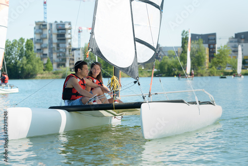 a couple during sailing training
