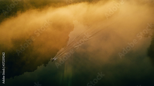 Lake Drone of Boat