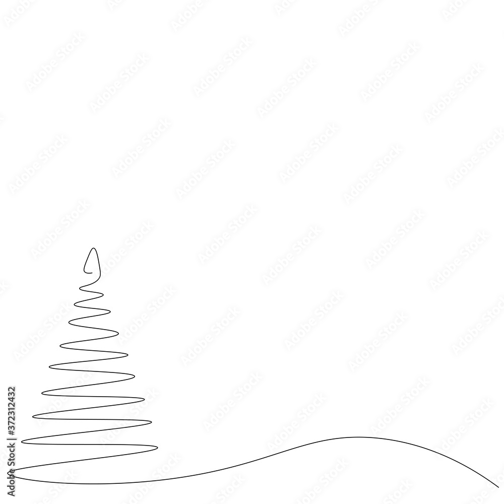 Fototapeta premium Christmas tree background. Vector illustration
