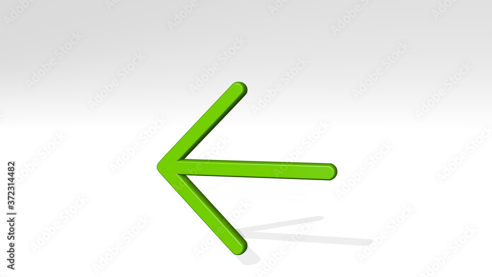 ARROW LEFT 3D icon casting shadow, 3D illustration for background and design ARROW LEFT 3D icon casting shadow, 3D illustration for background and design