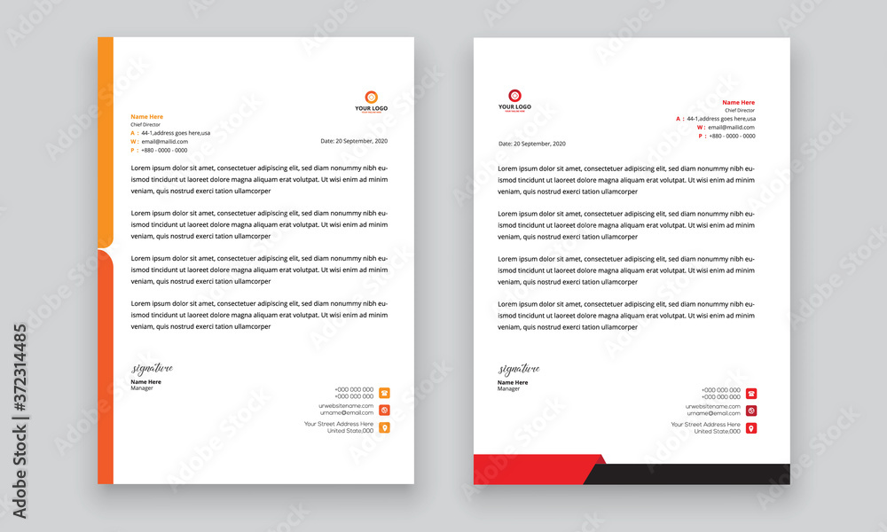 Simple creative modern letter head templates for your project design, Vector illustration. Simple creative modern letter head templates for your project design, Vector illustration.