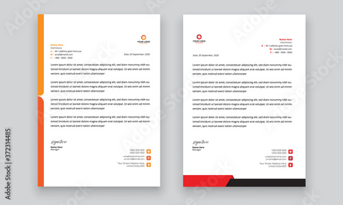 Simple creative modern letter head templates for your project design, Vector illustration.