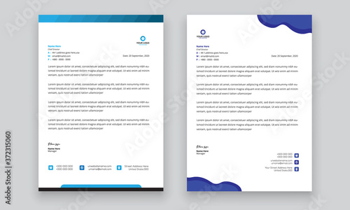 Simple creative modern letter head templates for your project design, Vector illustration.