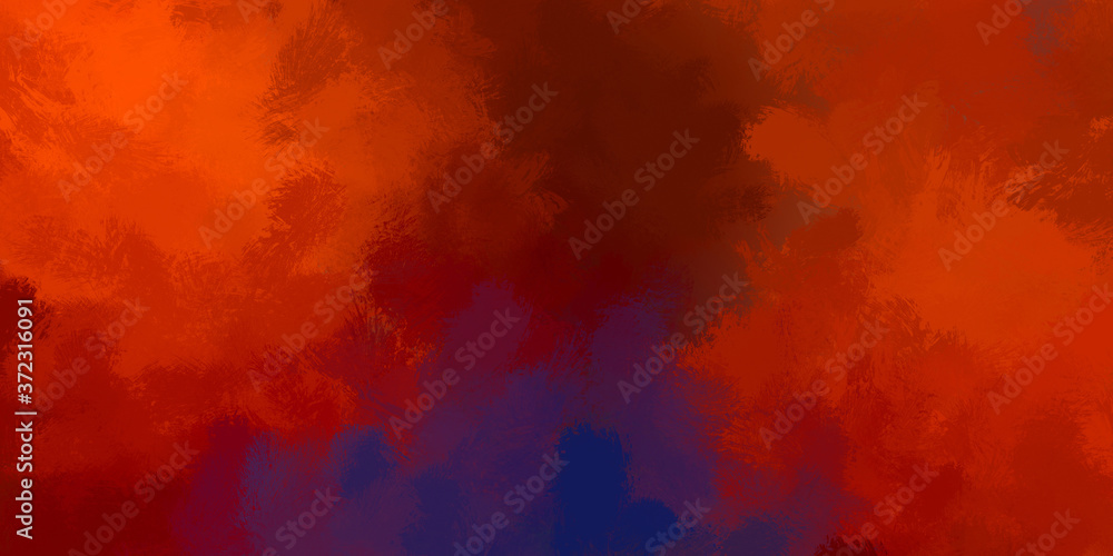 Vibrant paint pattern backdrop. 2D illustration of colorful brush strokes. Decorative texture painting. Painted background.