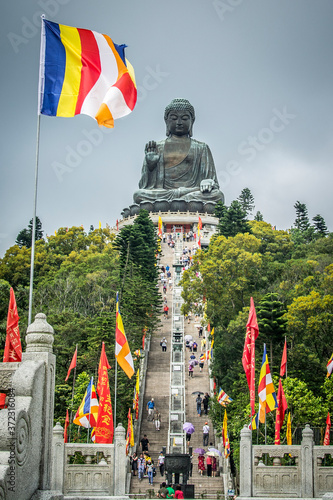 The Tian Tan Great Buddha belongs to the Po Lin Monastery complex, it is located on one of the peaks of Mount Ngong Ping on Lantau Island.