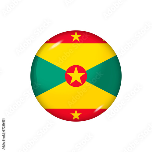Round flag of Grenada. Vector illustration. Button, icon, glossy badge Free Download Round flag of Grenada. Vector illustration. Button, icon, glossy badge - GFXLoad