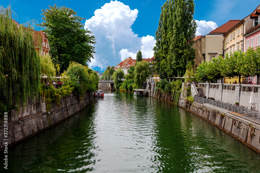 Naklejka premium canal in Ljubljana