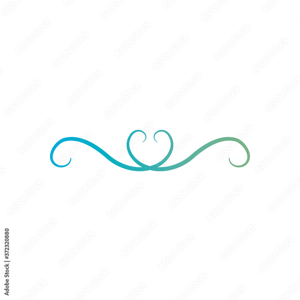 swirl ornament icon, flat style swirl ornament icon, flat style