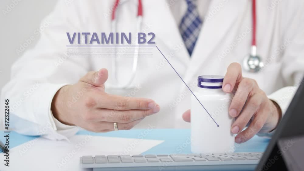 Doctor talks about a generic VITAMIN B2 in his workplace Doctor talks about a generic VITAMIN B2 in his workplace