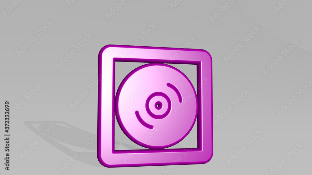 CD BOX 3D icon casting shadow, 3D illustration for design and background CD BOX 3D icon casting shadow, 3D illustration for design and background