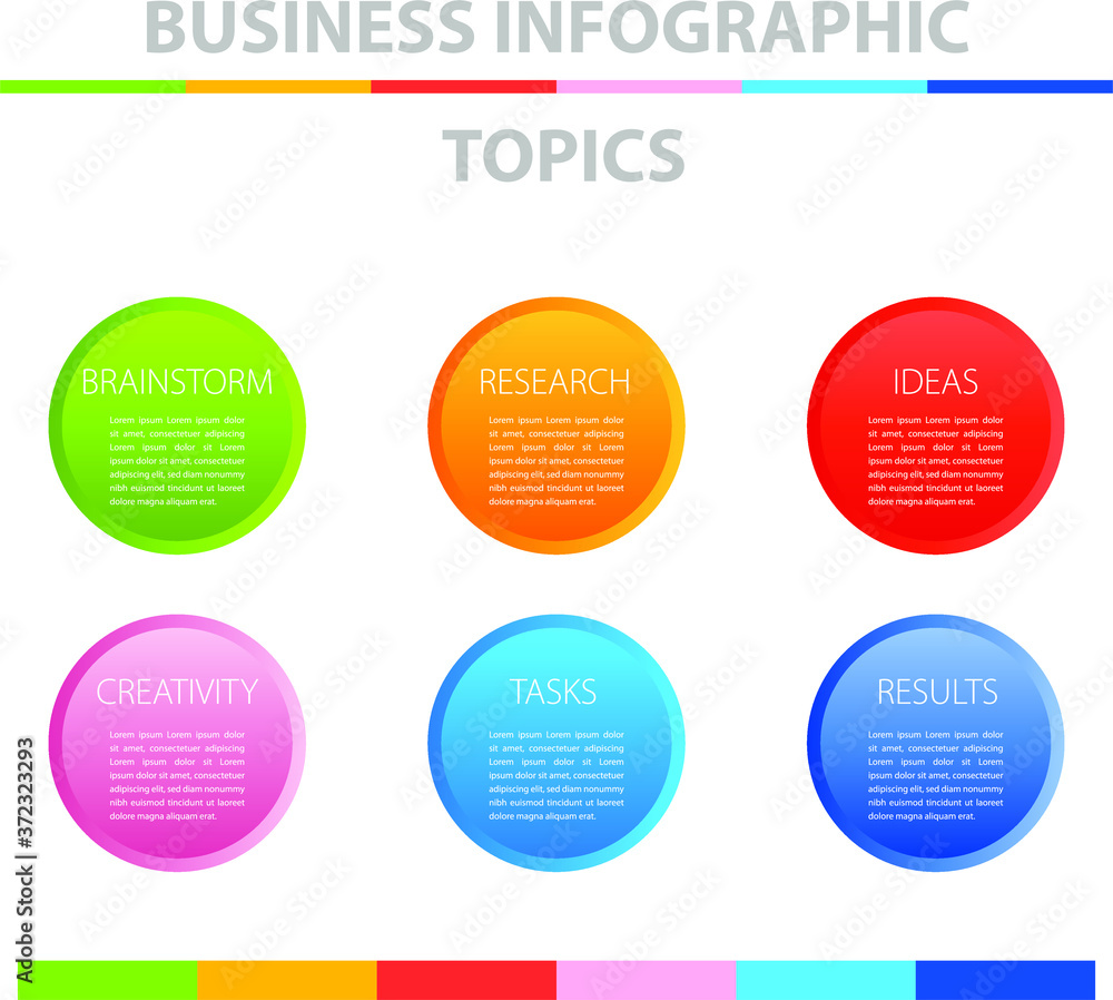 Coloured Business infographic vector template Coloured Business infographic vector template