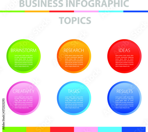 Coloured Business infographic vector template 