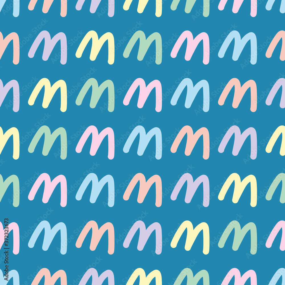 Script letter N seamless wallpaper pattern. Minuscule lettering vector illustration background. Script letter N seamless wallpaper pattern. Minuscule lettering vector illustration background.