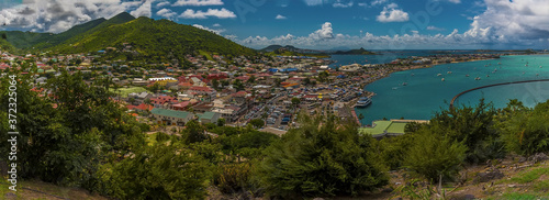 A view from Fort Louis above Marigot in St Martin photo