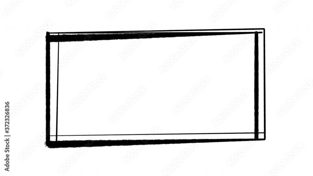 Hand drawn cartoon frame, animated border design Hand drawn cartoon frame, animated border design