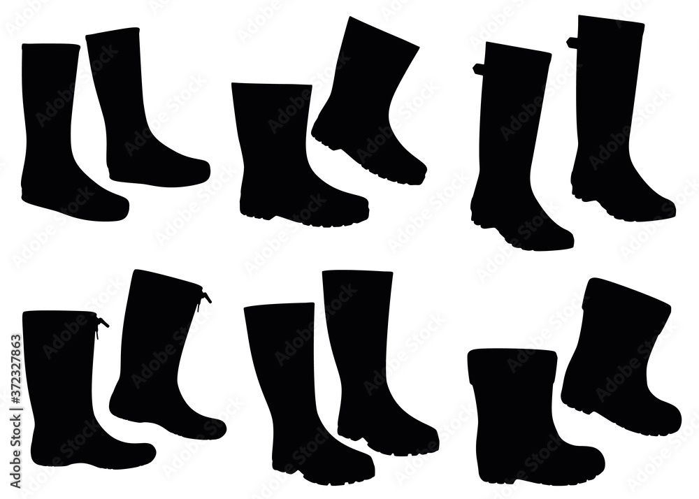 Rubber boots in the set. Rubber boots in the set.