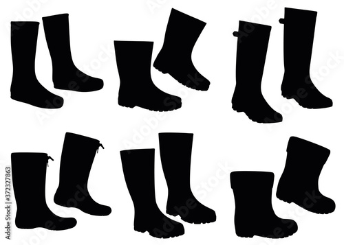 Rubber boots in the set.