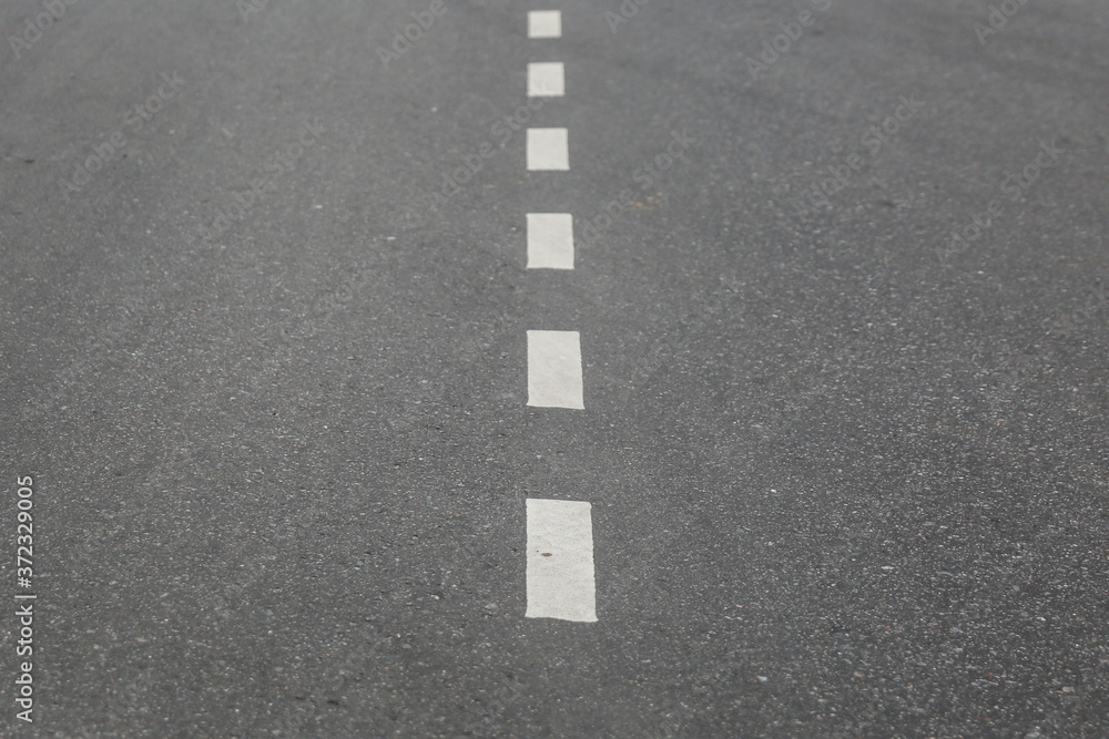road markings on asphalt close up