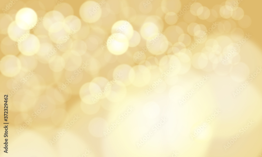 Gold blurred background with bokeh effect for holiday design