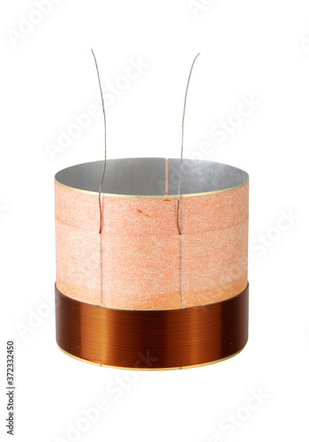 Speaker Voice Coil of various sizes on a white background