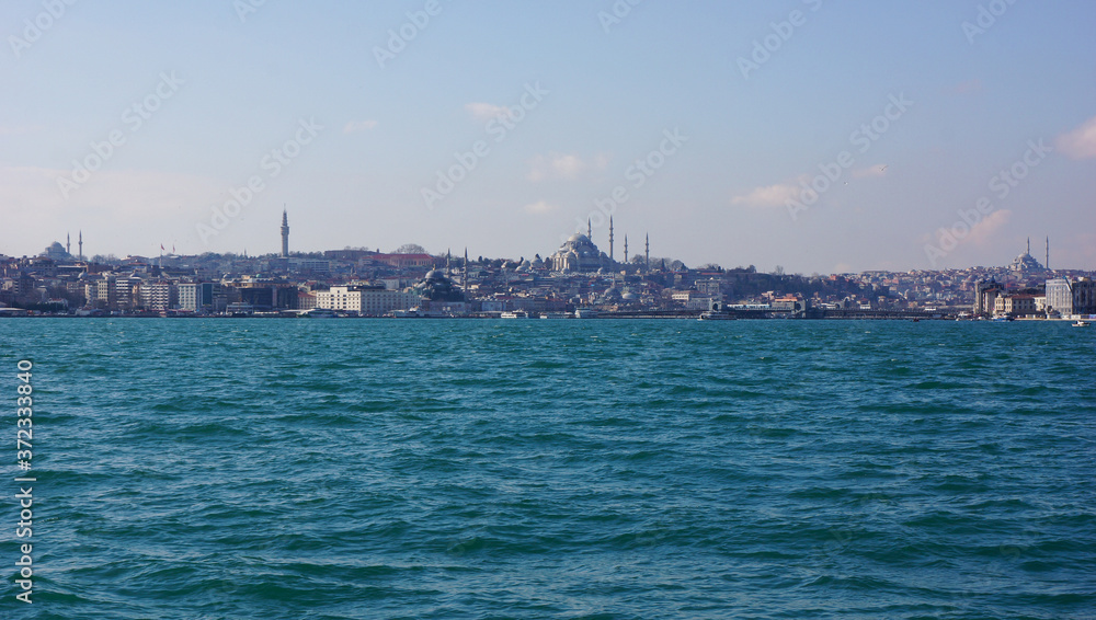 Panorama of Istanbul from Bosphorus 