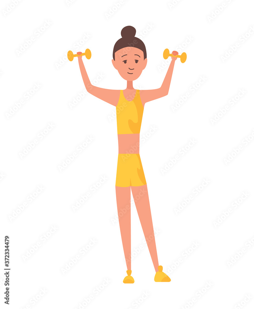 Character sportswoman profession. Woman worker occupation in the uniform. Isolated vector illustration in cartoon style Character sportswoman profession. Woman worker occupation in the uniform. Isolated vector illustration in cartoon style
