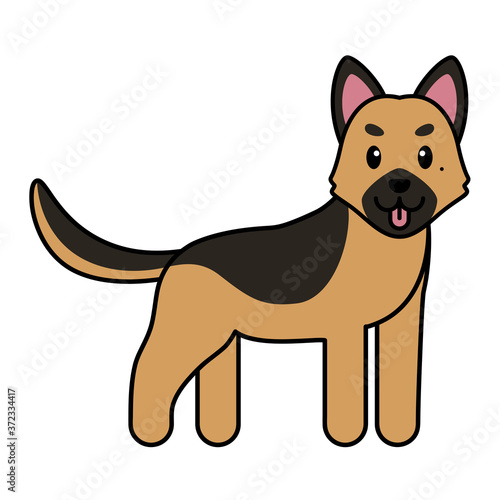 Isolated dog cartoon. Happy pet - Vector illustration