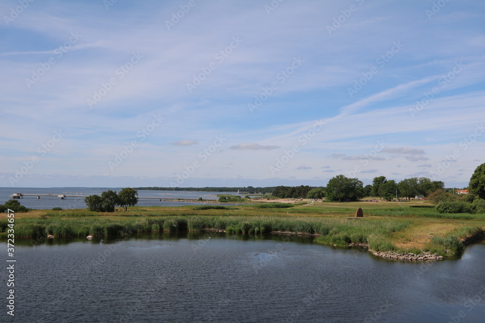 Obraz premium Summer at Kalmar Castle in Kalmar, Sweden