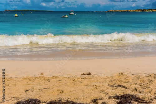 A view out to sea from Orient beach in St Martin photo