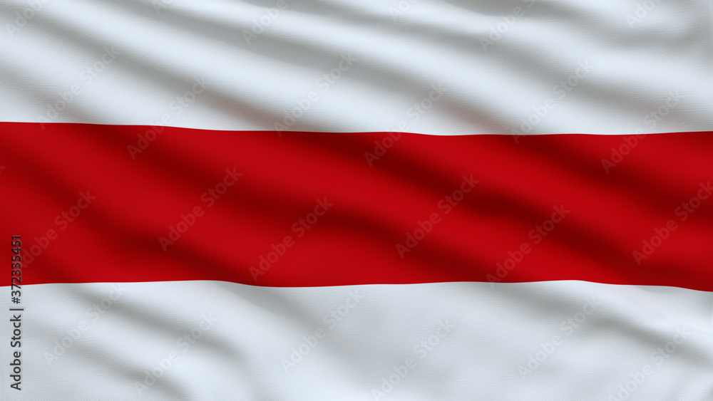Red And White Belarus Flag - 3D Illustration Red And White Belarus Flag - 3D Illustration
