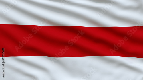 Red And White Belarus Flag - 3D Illustration