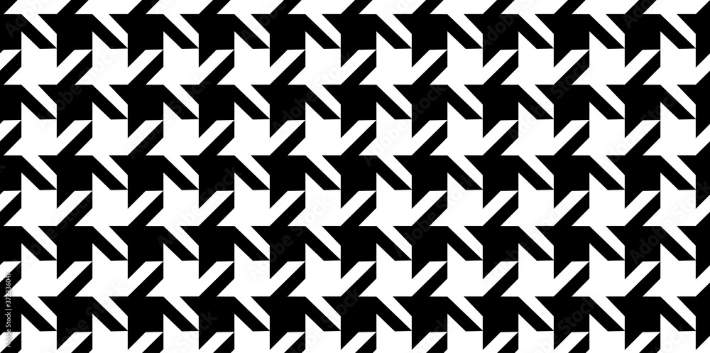 Vector geometric seamless pattern. Stylish bold black and white texture.